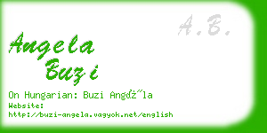 angela buzi business card